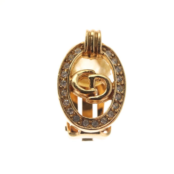 Christian Dior Earring metal Gold Auth 125152
