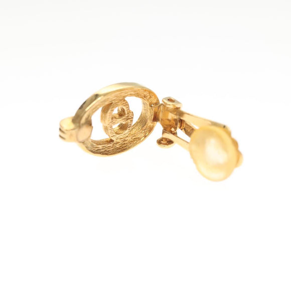 Christian Dior Earring metal Gold Auth 125152