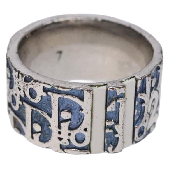 Christian Dior Ring metal Blue Auth 125156