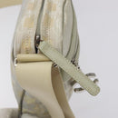 CHANEL New Travel Line Shoulder Bag Canvas White Silver CC Auth 125175-16