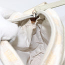 CHANEL New Travel Line Shoulder Bag Canvas White Silver CC Auth 125175-19