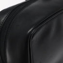 Salvatore Ferragamo Vanity Pouch Leather Black Silver Auth 125183-15