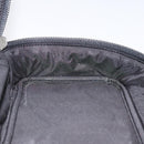 Salvatore Ferragamo Vanity Pouch Leather Black Silver Auth 125183-18