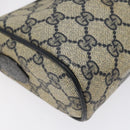 GUCCI GG Supreme Sherry Line Shoulder Bag PVC Navy Gold 89 02 018 Auth 125200-14