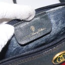 GUCCI GG Supreme Sherry Line Shoulder Bag PVC Navy Gold 89 02 018 Auth 125200-18
