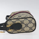 GUCCI GG Supreme Sherry Line Shoulder Bag PVC Navy Gold 89 02 018 Auth 125200-4
