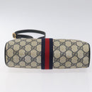 GUCCI GG Supreme Sherry Line Shoulder Bag PVC Navy Gold 89 02 018 Auth 125200-5