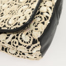 CHANEL Shoulder Bag Lamb Skin White CC Auth 125205-14