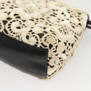 CHANEL Shoulder Bag Lamb Skin White CC Auth 125205-17