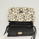 CHANEL Shoulder Bag Lamb Skin White CC Auth 125205-19
