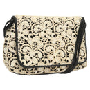 CHANEL Shoulder Bag Lamb Skin White CC Auth 125205-1