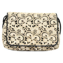 CHANEL Shoulder Bag Lamb Skin White CC Auth 125205-13