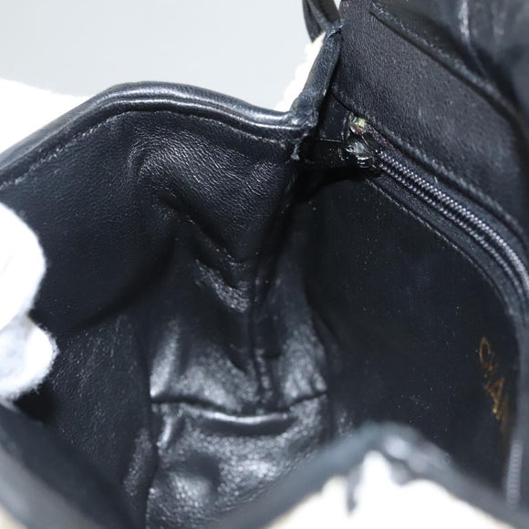 CHANEL Shoulder Bag Lamb Skin White CC Auth 125205