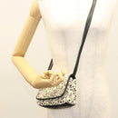 CHANEL Shoulder Bag Lamb Skin White CC Auth 125205-27