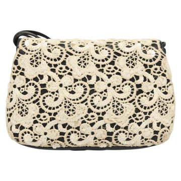 CHANEL Shoulder Bag Lamb Skin White CC Auth 125205 - 0