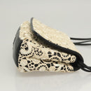 CHANEL Shoulder Bag Lamb Skin White CC Auth 125205-3