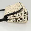 CHANEL Shoulder Bag Lamb Skin White CC Auth 125205-4