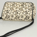 CHANEL Shoulder Bag Lamb Skin White CC Auth 125205-6