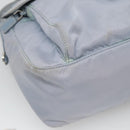 PRADA Shoulder Bag Nylon Light Blue Silver Auth 125209-15
