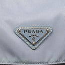 PRADA Shoulder Bag Nylon Light Blue Silver Auth 125209-18