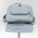PRADA Shoulder Bag Nylon Light Blue Silver Auth 125209-10
