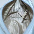 PRADA Shoulder Bag Nylon Light Blue Silver Auth 125209-22