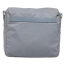 PRADA Shoulder Bag Nylon Light Blue Silver Auth 125209-2