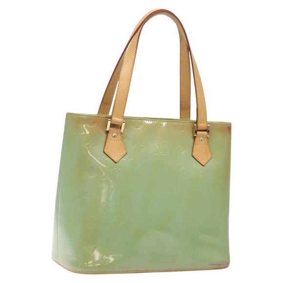 LOUIS VUITTON Monogram Vernis Houston Hand Bag Baby Blue M91005 LV Auth 125211