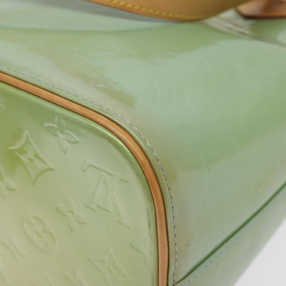 LOUIS VUITTON Monogram Vernis Houston Hand Bag Baby Blue M91005 LV Auth 125211