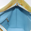 LOUIS VUITTON Monogram Vernis Houston Hand Bag Baby Blue M91005 LV Auth 125211-19