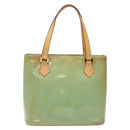 LOUIS VUITTON Monogram Vernis Houston Hand Bag Baby Blue M91005 LV Auth 125211-13