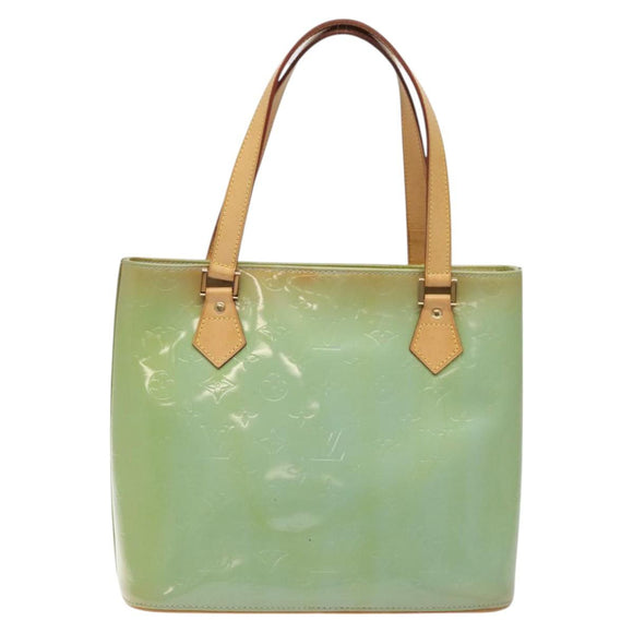 LOUIS VUITTON Monogram Vernis Houston Hand Bag Baby Blue M91005 LV Auth 125211
