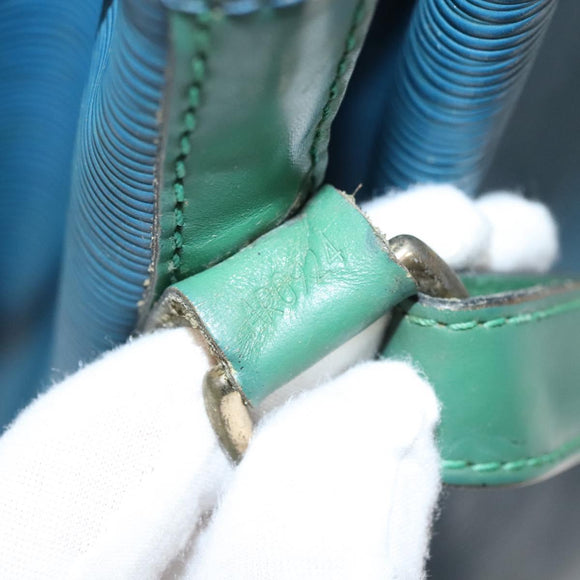 LOUIS VUITTON Epi Noe Shoulder Bag Bicolor Green Blue M44044 LV Auth 125216