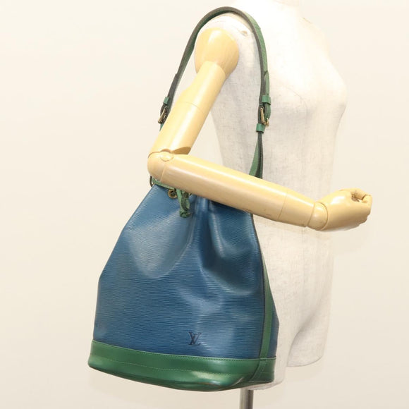 LOUIS VUITTON Epi Noe Shoulder Bag Bicolor Green Blue M44044 LV Auth 125216