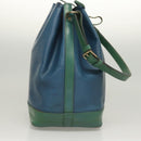 LOUIS VUITTON Epi Noe Shoulder Bag Bicolor Green Blue M44044 LV Auth 125216-4
