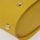 Salvatore Ferragamo Shoulder Bag Leather Yellow Gold Auth 125240-14