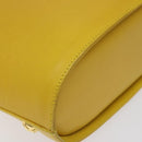 Salvatore Ferragamo Shoulder Bag Leather Yellow Gold Auth 125240-16