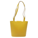 Salvatore Ferragamo Shoulder Bag Leather Yellow Gold Auth 125240-2