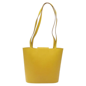 Salvatore Ferragamo Shoulder Bag Leather Yellow Gold Auth 125240 - 0