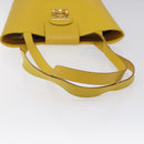 Salvatore Ferragamo Shoulder Bag Leather Yellow Gold Auth 125240-7