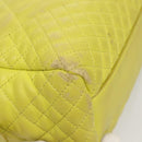 VERSACE Hand Bag Leather Green Gold Auth 125242-9