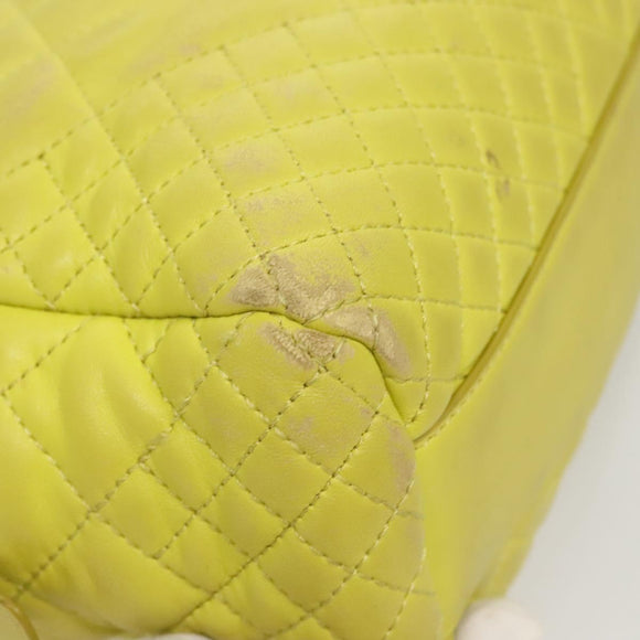 VERSACE Hand Bag Leather Green Gold Auth 125242