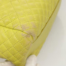 VERSACE Hand Bag Leather Green Gold Auth 125242-15