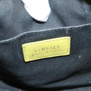 VERSACE Hand Bag Leather Green Gold Auth 125242-18