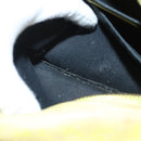 VERSACE Hand Bag Leather Green Gold Auth 125242-22