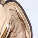 BOTTEGA VENETA INTRECCIATO Shoulder Bag Leather Brown Gold Auth 125244-19