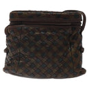 BOTTEGA VENETA INTRECCIATO Shoulder Bag Leather Brown Gold Auth 125244-2