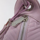 BALLY Shoulder Bag Leather Purple Silver Auth 125246-10