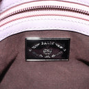 BALLY Shoulder Bag Leather Purple Silver Auth 125246-19