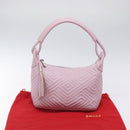 BALLY Shoulder Bag Leather Purple Silver Auth 125246-12